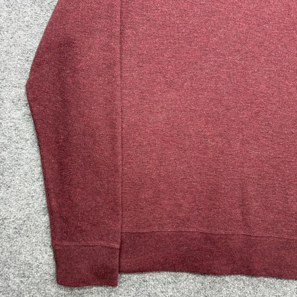 Banana Republic Sweatshirt Mens XL Burgundy Long Sleeve Waffle Fleece Fleece